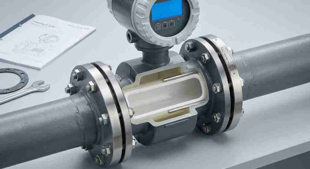 Genuine Endress Hauser Promag S electromagnetic flowmeter sensor with dynamic flanged body